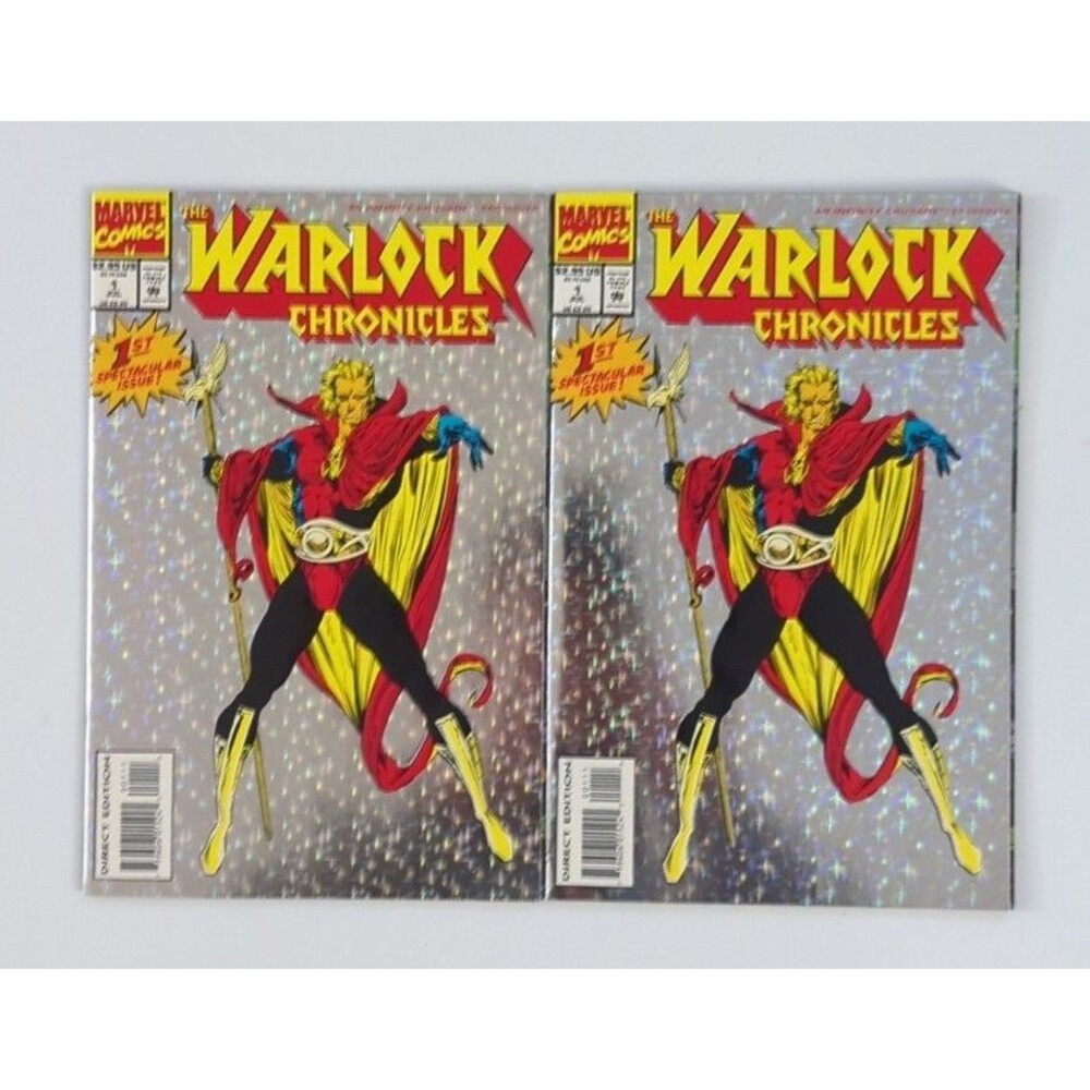 Lot Of 2 1993 Marvel Warlock Chronicles Comics #1 Bagged And Boarded